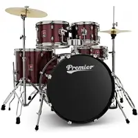 Premier Revolution 22" 5-stk Trommesett Red Sparkle