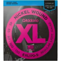 D'Addario EXL170-5 5 String Bass Guitar Strings Light 45-130 Long