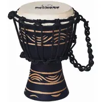 Nino Percussion XXS African Rope Tuned Wood Djembe Moon Rhythm