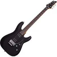 Schecter C-6 FR Deluxe Svart Sateng