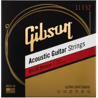 Gibson 80/20 Bronze Ultra-Light Acoustic Strings 11-52