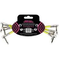 Ernie Ball P06052 6" Pancake Patch Cable 3 Pack White