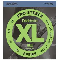 Daddario EPS165 ProSteels Bass Guitar Strings Custom Light 45-105