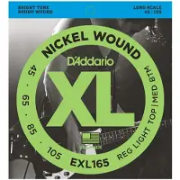 D'Addario EXL165 Nickel Wound Bass Strings Light 45-105 Long Scale