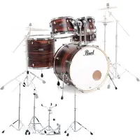 Pearl Decade Maple Pro Drum Kit w/Sabian XSRs Matte Dark Walnut