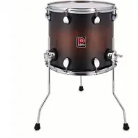 Premier Elite 14" x 14" Gulv-tom Walnut Satin Burst