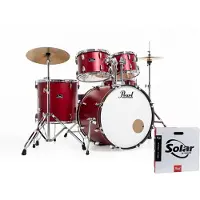 Pearl Roadshow 5pc Fusion Drum Kit w/Sabian Cymbals Matte Red