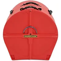 Hardcase 22" Bass Drum Case Fully Lined with Wheels Red