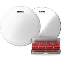 Evans Genera Coated Snare Drum Head Hazy 300 & EQ PODS Pack 14
