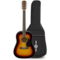 Fender CD-60 V3 Sbrst og Polstret Gitarbag for Akustisk Gitar fra Gear4music