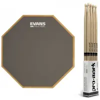 Evans RealFeel Apprentice Pad 7" & Promark Oak 2B Sticks