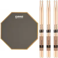 Evans RealFeel Apprentice Pad 7 & LA Special 5A Wood Tip Sticks