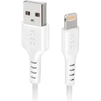 SBS TECABLEUSBIP589W, 1 m, Lightning, USB A, Hankjønn, Hankjønn, Hvit