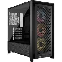 Corsair FRAME 4000D RS ARGB - Midi-tårn gaming - utvidet ATX (E-ATX) - sidepanel med vindu (herdet glass) - ingen strømforsyning (ATX) - svart - USB/lyd