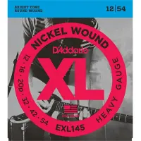D'Addario EXL145 Nickel Wound Heavy Plain 3rd 12-54