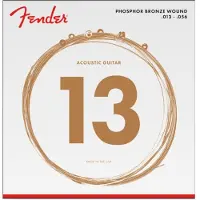 Fender Phosphor Bronze Acoustic Guitar Strings Ball End 60M .013-.056 Gauges (6)