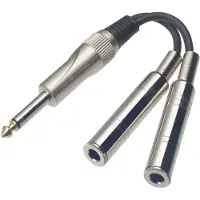 Stagg Male Mono Jack/2x Female Mono Jack Adaptor Cable