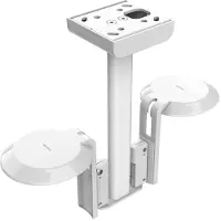 FLEXSON FLXE100CM2011, Tak, Rustfritt stål, Hvit, Tak, 1 ben, 80°