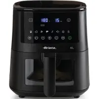 Ariete 4633/00, Varmluftsfrityr, 4 l, 1,5 kg, 200 °C, Single/enkelt, Svart
