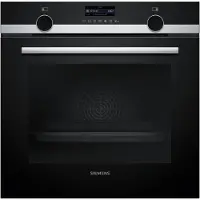 Siemens iQ500 HB579GBR3 - Ovn - innebygd - fordypning - bredde: 56 cm - dybde: 55 cm - høyde: 58.5 cm - med selvrens - Klasse A+ - rustfritt stål