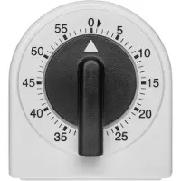 TFA-Dostmann 38.1041, Mekanisk tidsur, Sort, Hvit, 60 min, Plast, Frittstående, 66 mm
