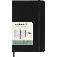 Adlibris Kalender 2026 Classic Hard 12M Weekly Vertical Pocket Svart Moleskine