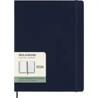 Moleskine Classic Hard 12M Week Note XL Sapphire Blue 2026