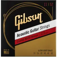 Gibson 80/20 Bronze Coated Ultra-Light Acoustic Strings 11-52