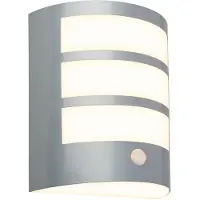 Briloner Utendørs LED-vegglampe 3795014, kromfarget, sensor, IP44