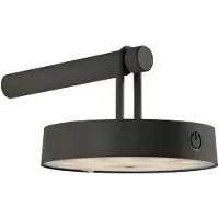 JUST LIGHT . LED-vegglampe Arma, svart plast IP44