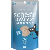 Schesir Silver Mousse 12 x 80 g - Kylling