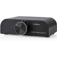Nedis - Analogue 4-Way-Audio Switch - 3 x RCA Stereo (Phono) + 3.5 mm Jack - 4 ports