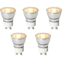 LUEDD Sett med 5 GU10 3-trinns dimbare LED-pærer 35 mm 4W 220 lm 2700K