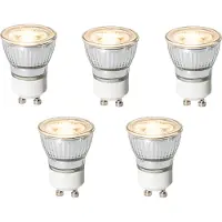 LUEDD Sett med 5 GU10 3-trinns dimbare LED-pærer 35 mm 4W 220 lm 3000K