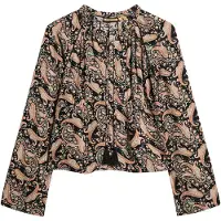 Superdry for woman. W6012101A Multicoloured printed blouse (XS), Casual, Multicolor, Viscose, Long sleeve