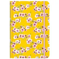 Adlibris Notatbok A5 Cherry Blossom Yellow Linjert 192 sider Cedon