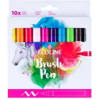Ecoline penselpennsett, 10 sterke farger