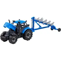 Cavallino Toys - Cavallino Tractor with Plow Blue Scale 1:32