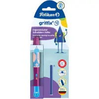 Pelikan griffix, Bærsmak, Fyllesystem med patron, Blå, Plast, Rustfritt stål, Høyrehendt