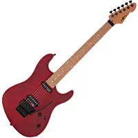 Gear4Music LA Select Modern Elektrisk Gitar fra Transparent Ruby Red