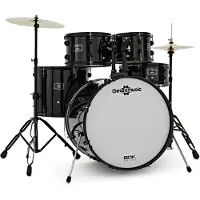Gear4Music BDK-22 Rock Drum Kit by Black