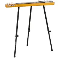 Gear4Music Lap Steel Gitar Slide og Stativ fra Gullfarget