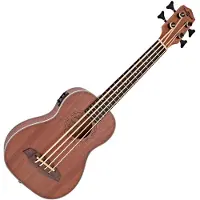 Gear4Music Deluxe Electro Ukulele Bass fra Sapele