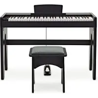 Gear4Music Keynote Junior Digitalpiano og Krakk fra Matte Black
