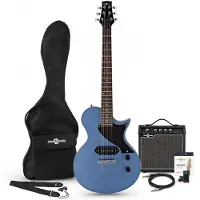 Gear4Music New Jersey Classic II Electric Guitar + Komplett Pakke Pelham Blue
