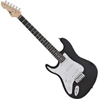 Gear4Music LA Venstrehendt Elektrisk Gitar fra Svart