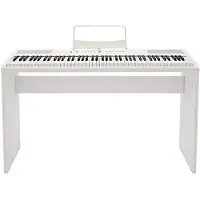 Gear4Music SDP-2 Scenepiano fra + Stativ Hvit