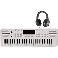 Gear4Music VISIONKEY-2 49-Tangenters Bærbart Keyboard Hvitt Hodetelefonpakke
