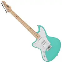 Gear4Music Seattle Left Handed Electric Guitar fra Seafoam Green