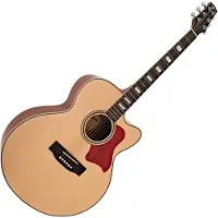 Gear4Music Jumbo Acoustic Guitar & Accessory Pack by Natural